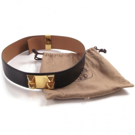 Hermes Leather Collier De Chien Belt Black 3 of 6
