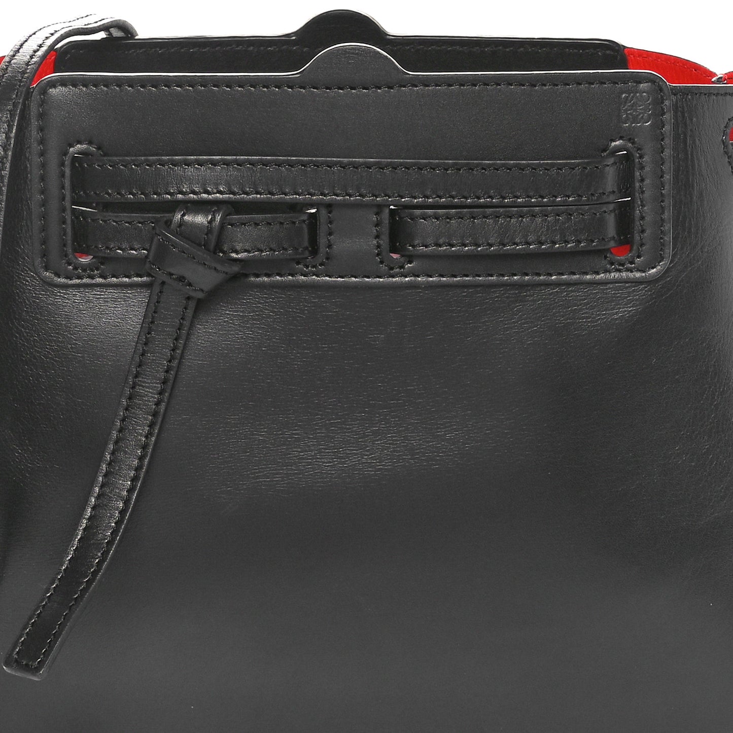 Boxcalf Mini Lazo Tote Black