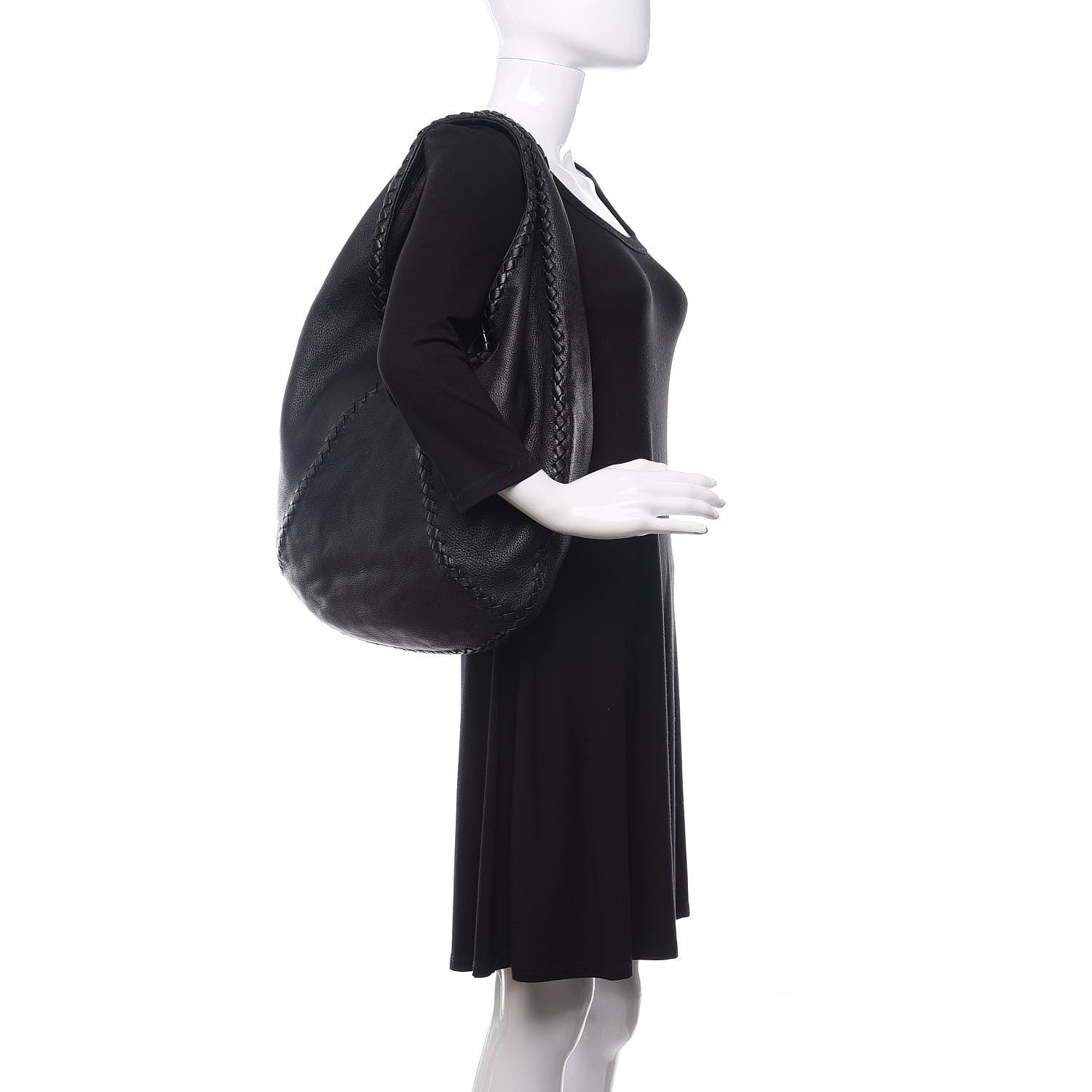 Bottega Veneta Cervo Deerskin Large Hobo Black 2 of 11
