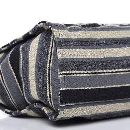 Chanel Striped Canvas Medium Deauville Tote Black 6 of 11