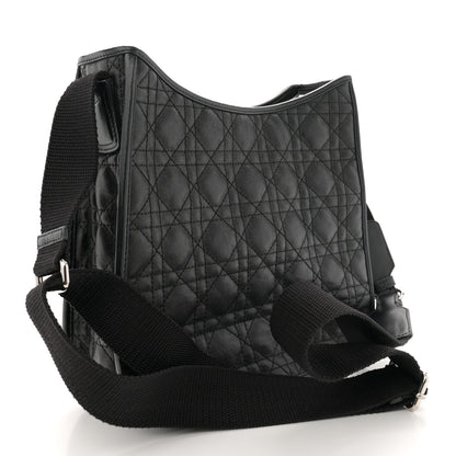 Christian Dior Coated Canvas Cannage Crossbody Bag Black 3 of 10