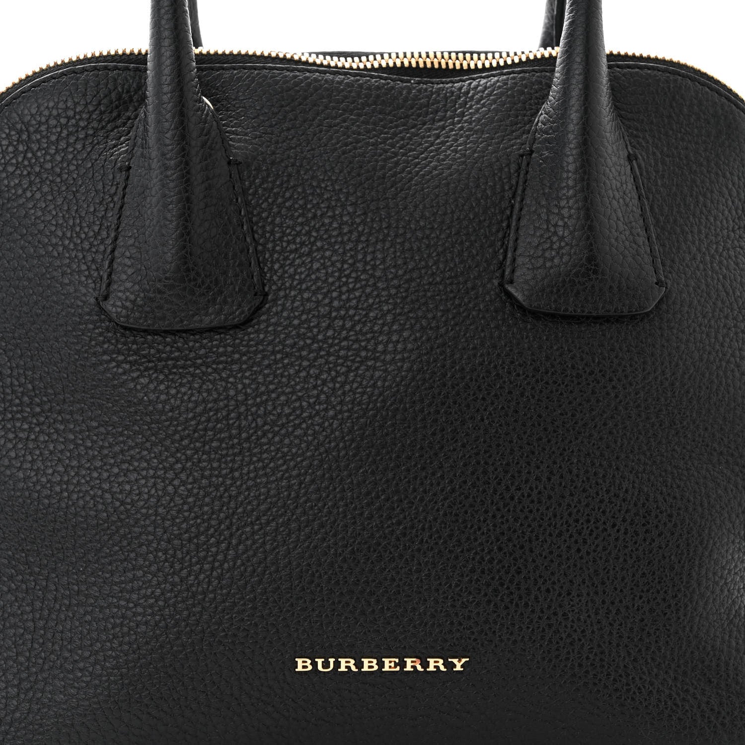 Burberry London Grainy Calfskin Small Greenwood Bowling Bag Black 9 of 15