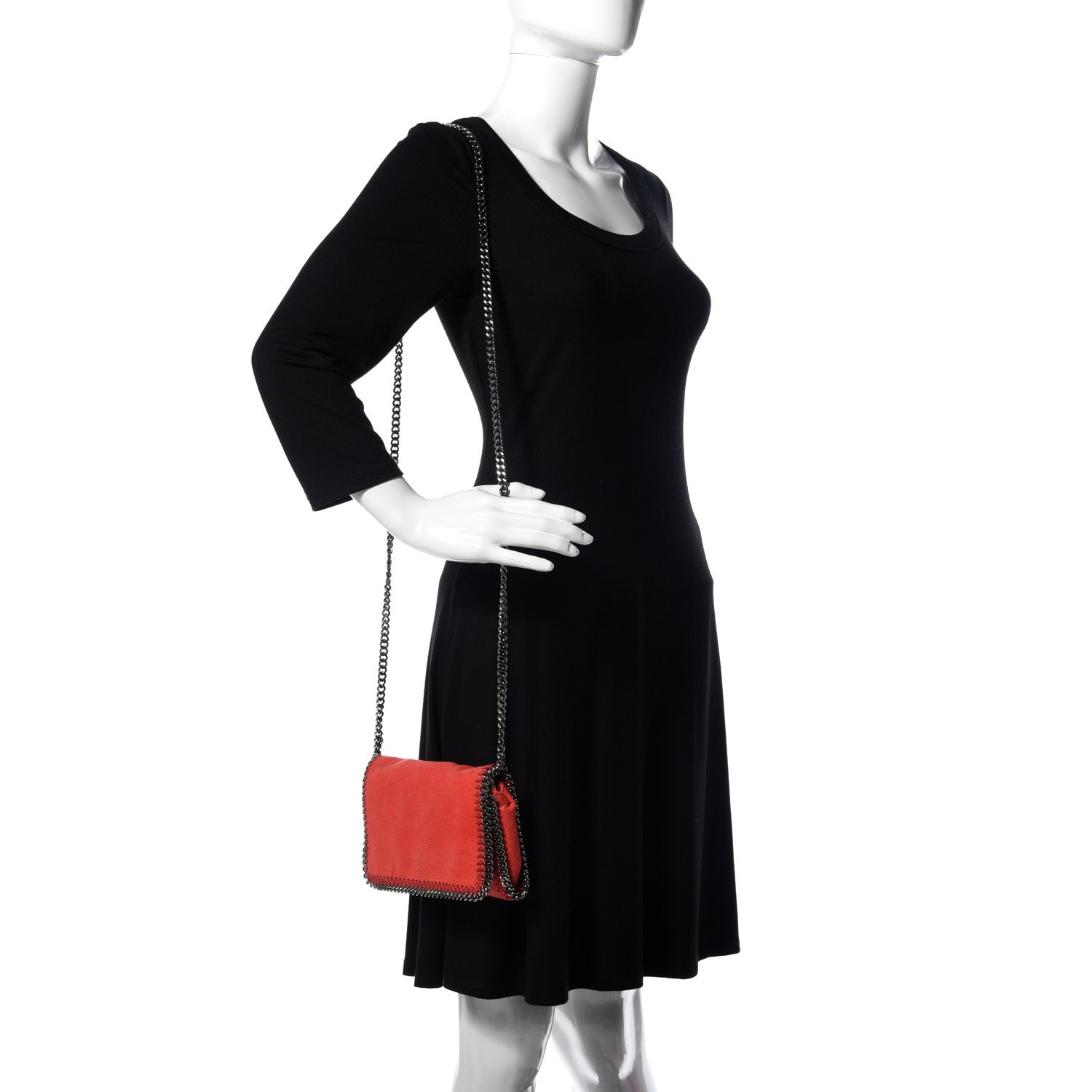 Stella McCartney Shaggy Deer Falabella Crossbody Bag Cherry 2 of 9