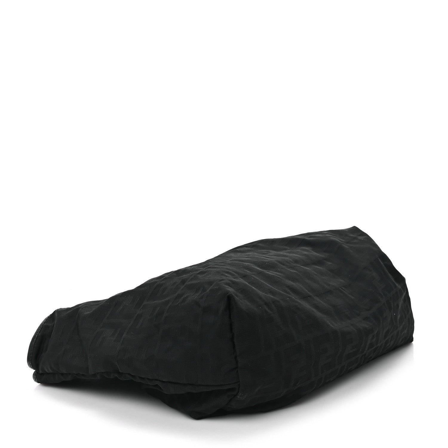 Fendi Nylon Zucca Medium Roll Tote Black 5 of 12