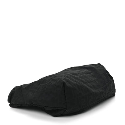 Fendi Nylon Zucca Medium Roll Tote Black 5 of 12