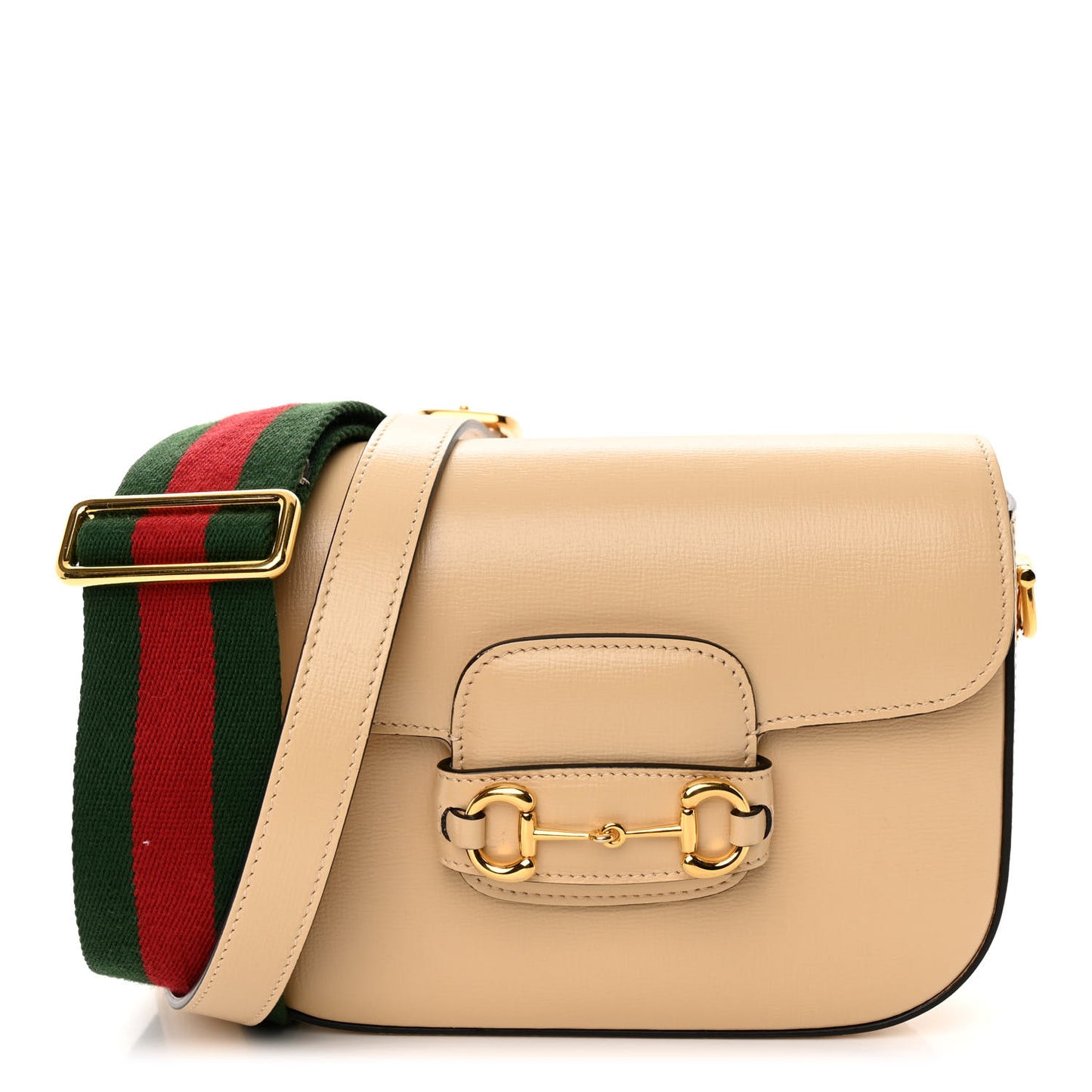 Azalea Calfskin Web Mini Horsebit 1955 Shoulder Bag Bubble Tea