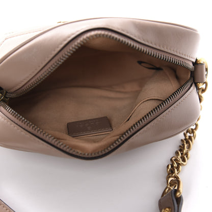 Gucci Calfskin Matelasse Mini GG Marmont Chain Shoulder Bag Porcelain Rose 5 of 11