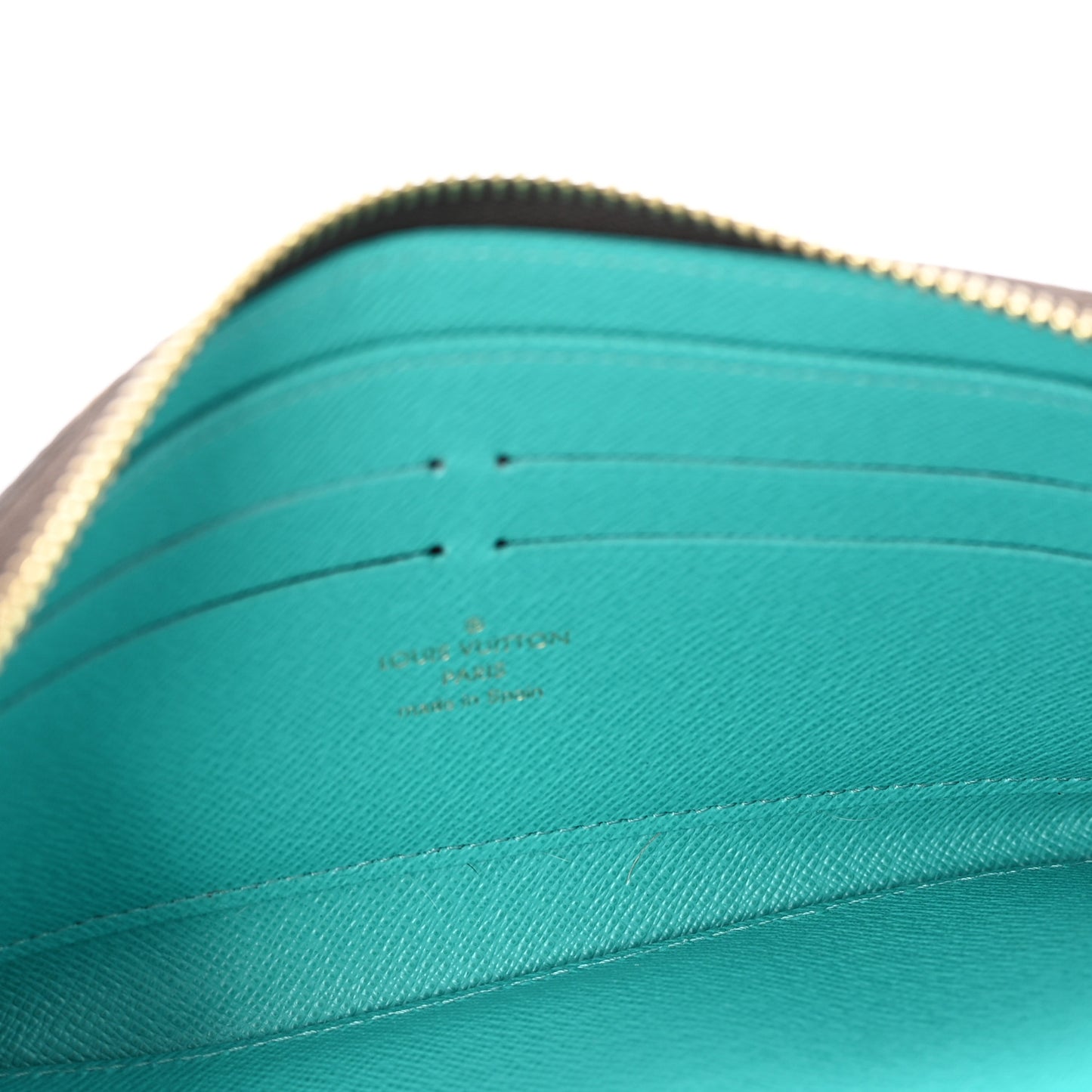 Monogram V Zippy Wallet Turquoise