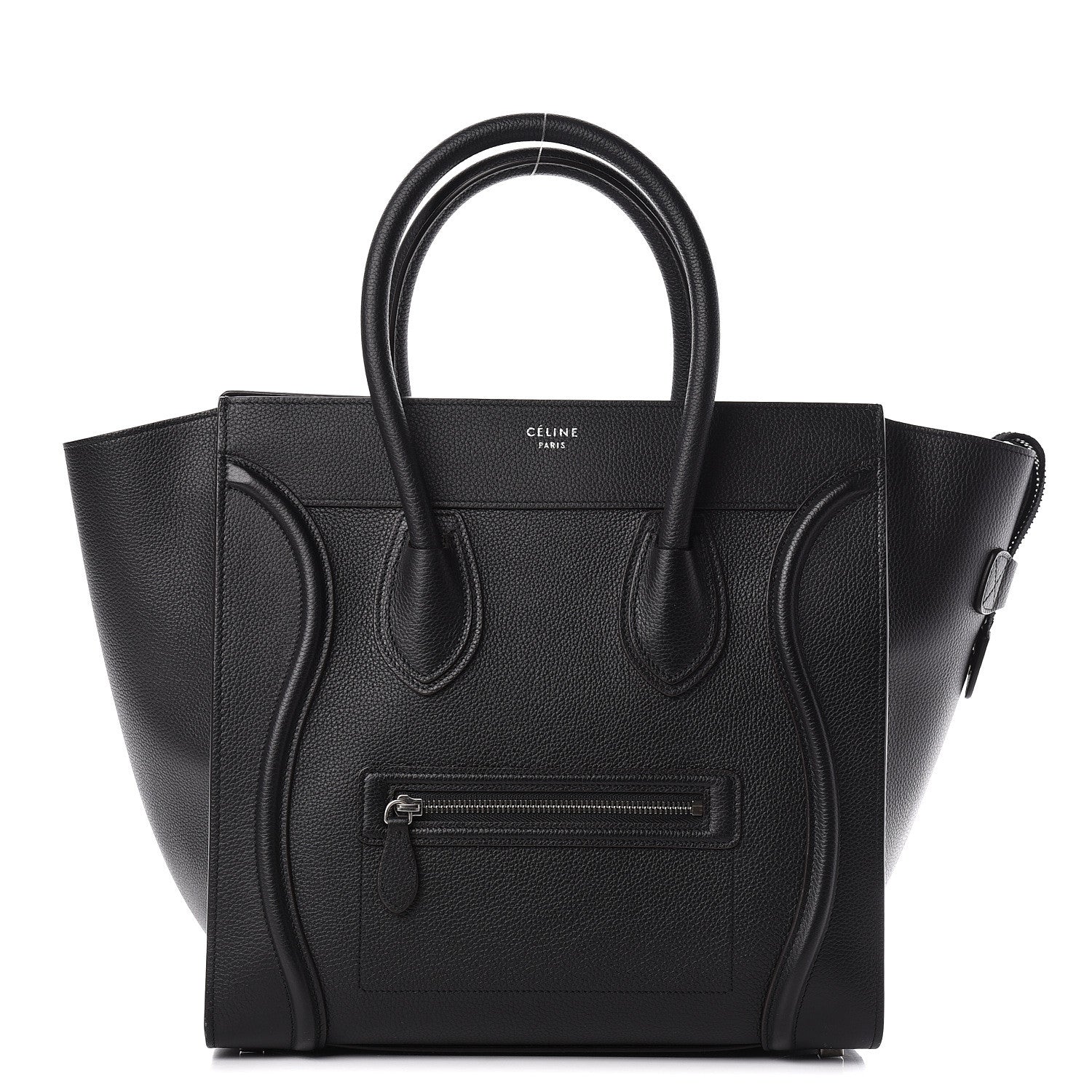 Celine Drummed Calfskin Mini Luggage Black 1 of 11