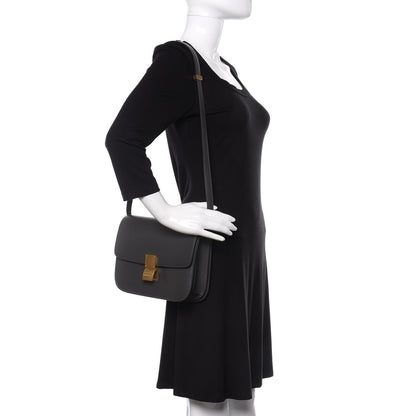 Celine Box Calfskin Medium Classic Box Flap Bag Anthracite 2 of 10