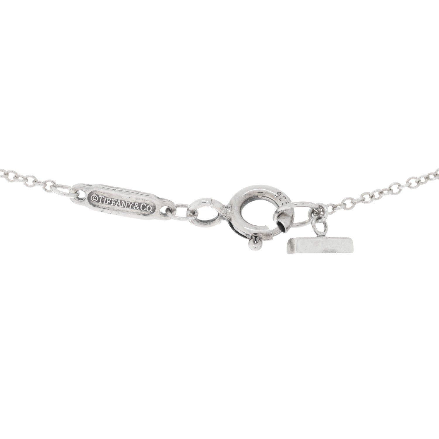 Tiffany Sterling Silver Small T Smile Pendant Necklace 4 of 4