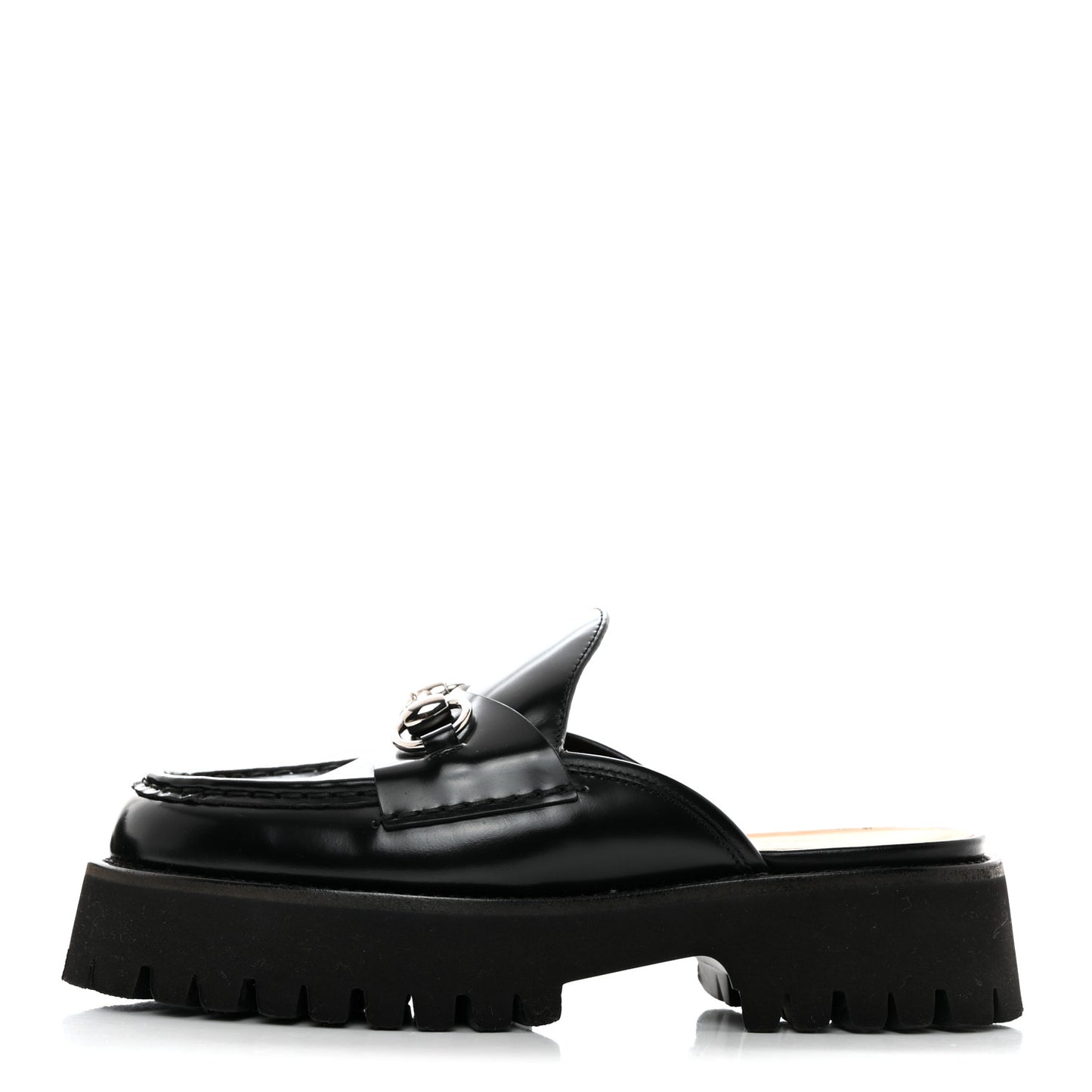 Magnum Calfskin Womens Horsebit Platform Mules 36.5 Black
