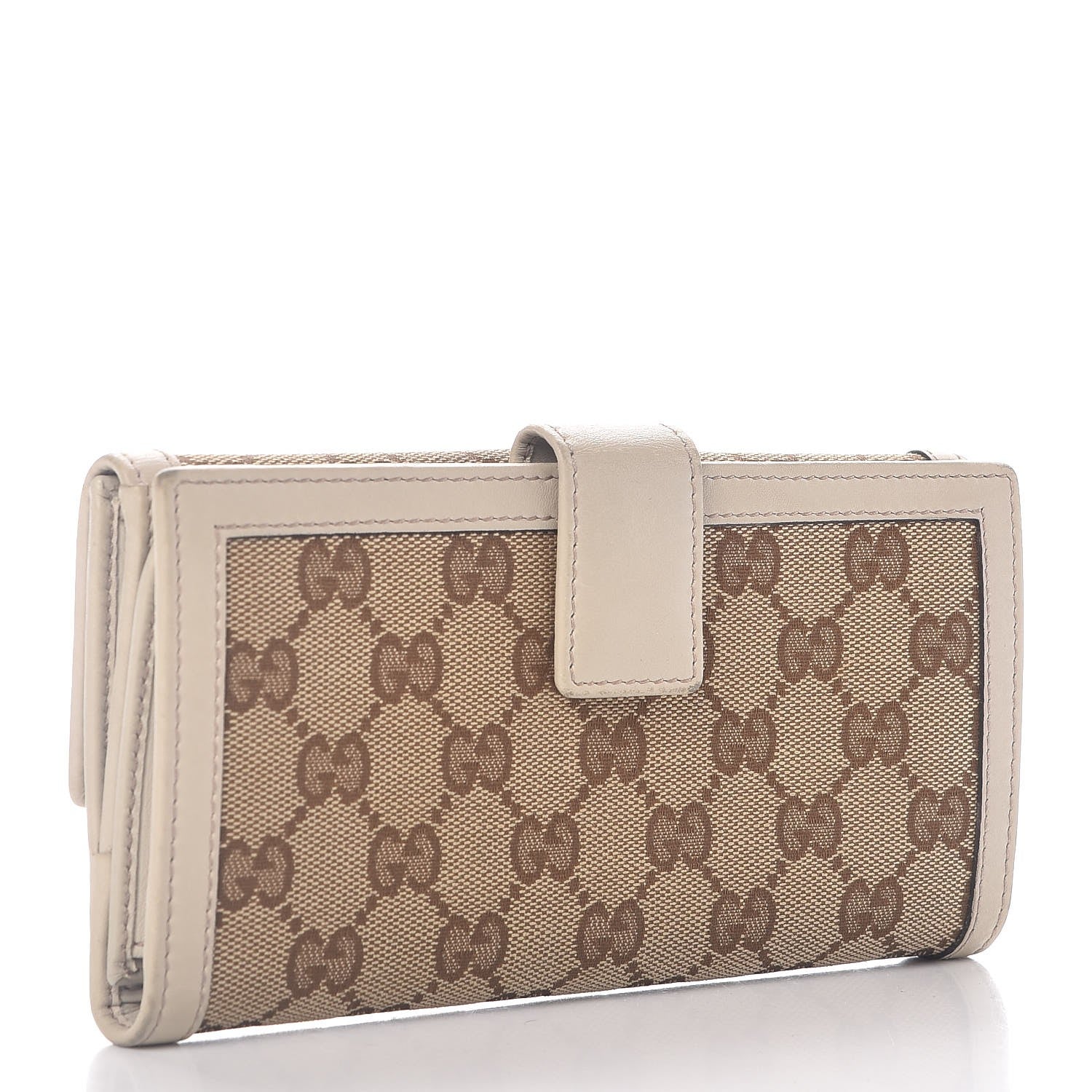 Gucci Monogram Margaux Calfskin Sukey Continental Organizer Wallet Beige Ebony Mystic White 3 of 16