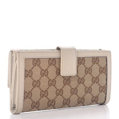 Gucci Monogram Margaux Calfskin Sukey Continental Organizer Wallet Beige Ebony Mystic White 3 of 16