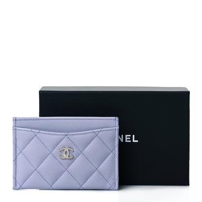 Chanel Caviar Quilted Card Holder Light Purple 10 of 10