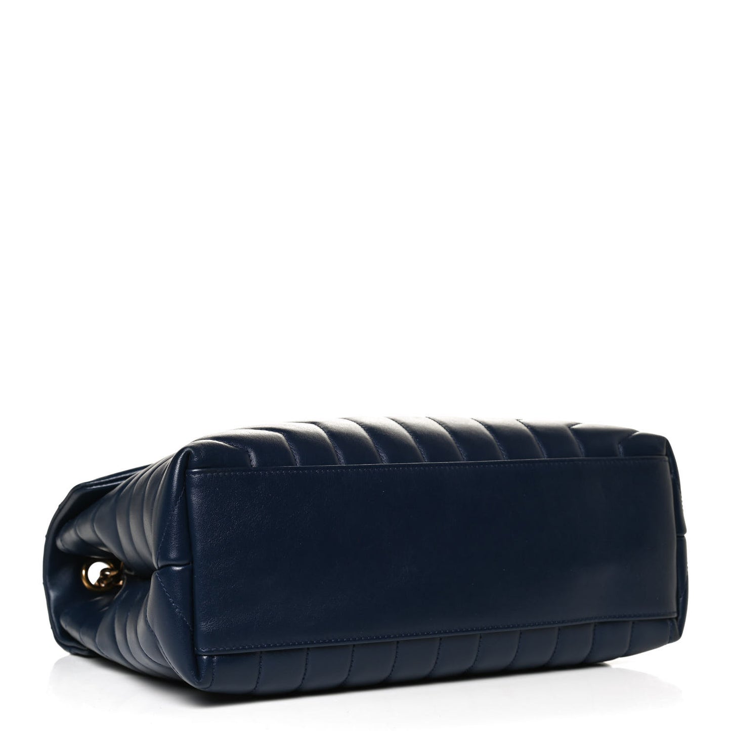 Calfskin Y Quilted Monogram Medium Loulou Chain Satchel Deep Marine