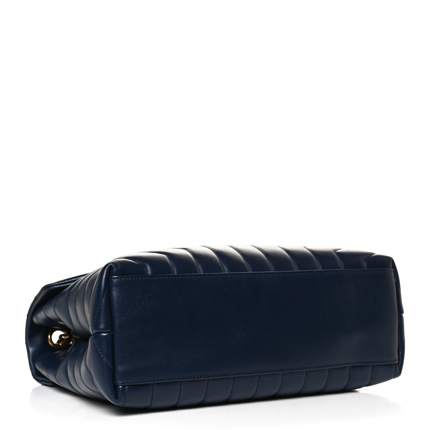 Saint Laurent Calfskin Y Quilted Monogram Medium Loulou Chain Satchel Deep Marine 3 of 13