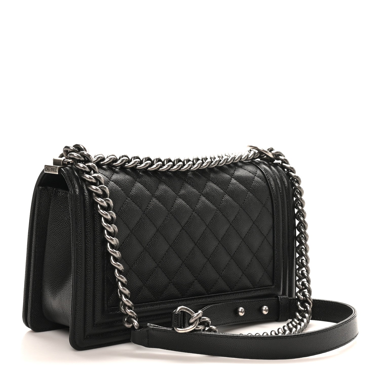 Chanel Caviar Quilted Medium Boy Flap Black 2 of 10