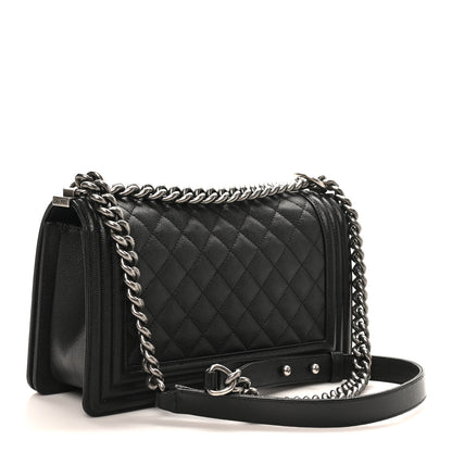 Chanel Caviar Quilted Medium Boy Flap Black 2 of 10