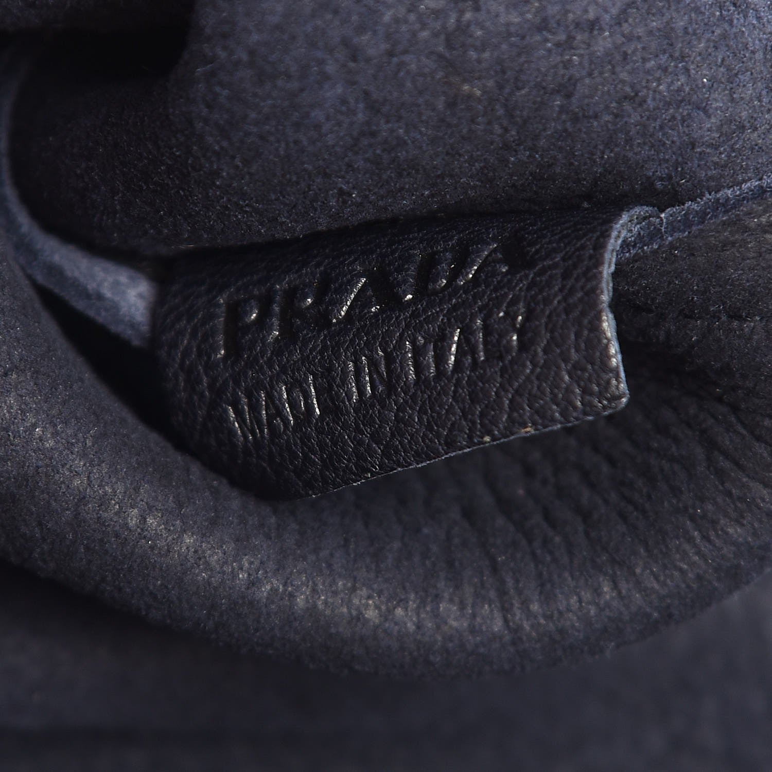 Prada Cervo Deerskin Shopper Tote Navy 6 of 6