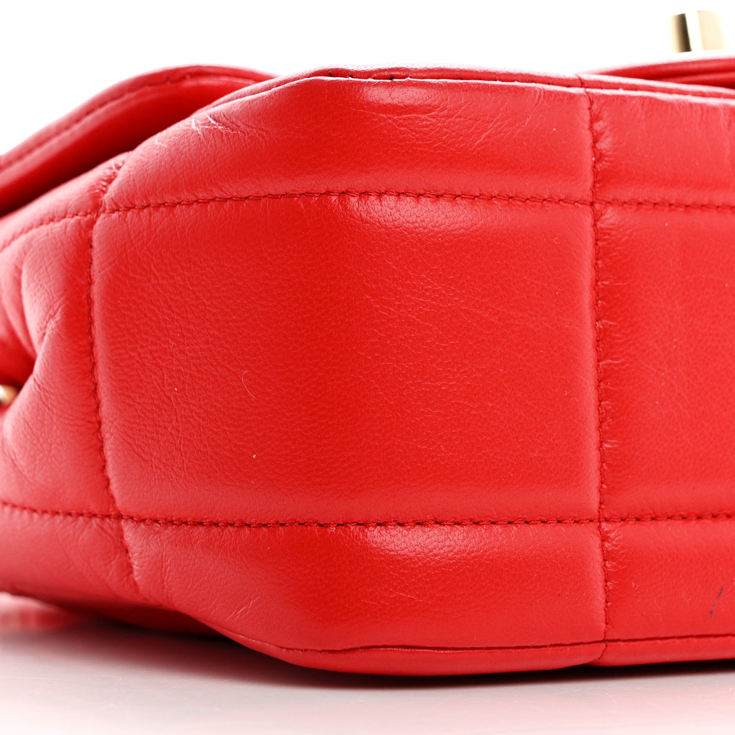 Chanel Lambskin Resin Crystal Square Quilted Monacoco Mini Flap Red 9 of 12