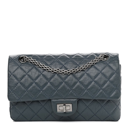 Chanel Aged Calfskin Quilted 2.55 Reissue 225 Flap Dark Blue 1 of 13