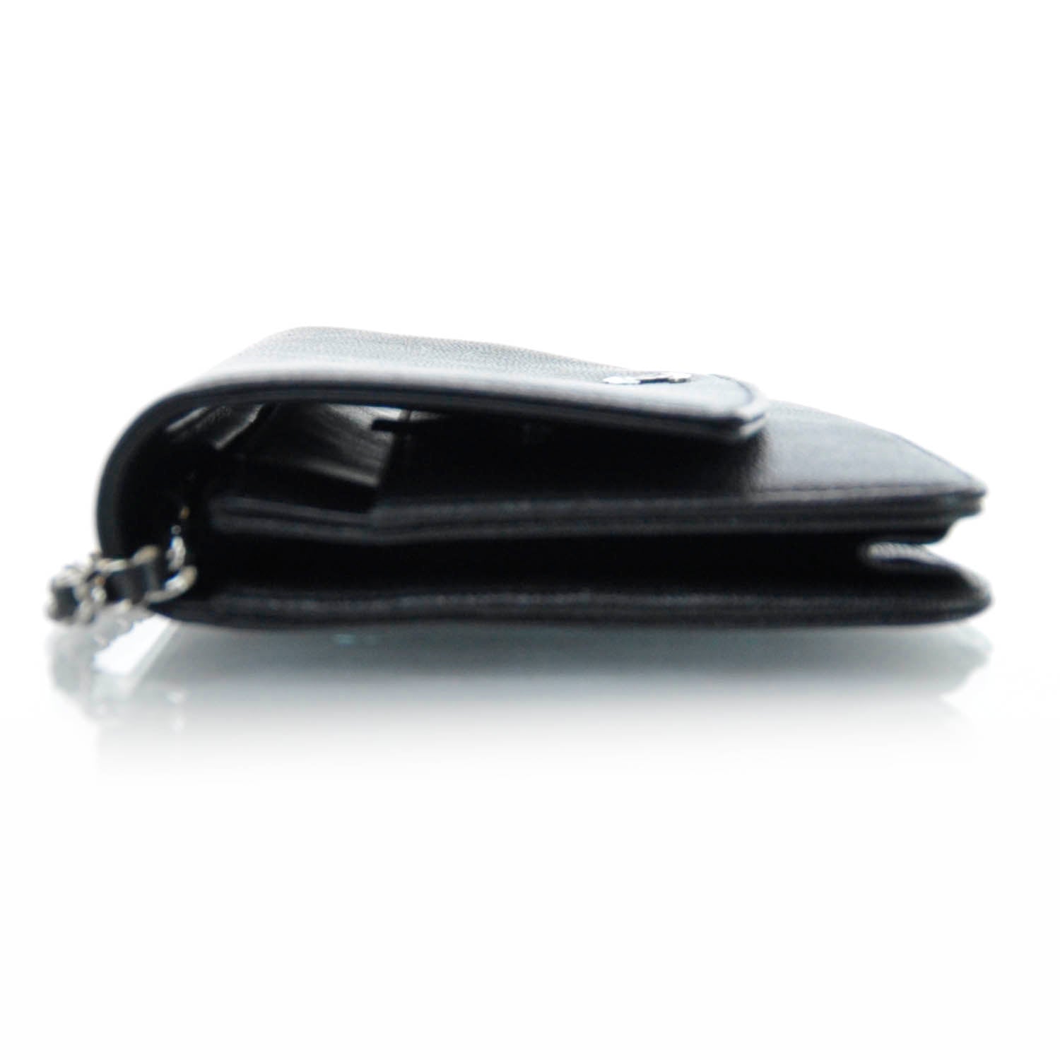 Chanel Caviar CC Wallet on Chain Black 3 of 9