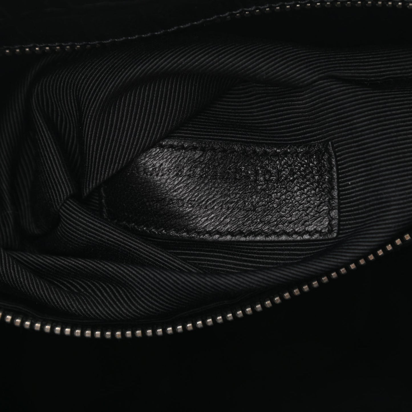 Calfskin Crocodile Embossed Small Sac de Jour Black