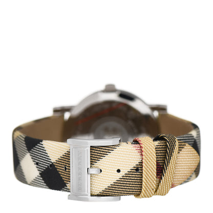 Burberry Stainless Steel Calfskin 38mm Heritage Nova Check Quartz Watch BU1390 3 of 5