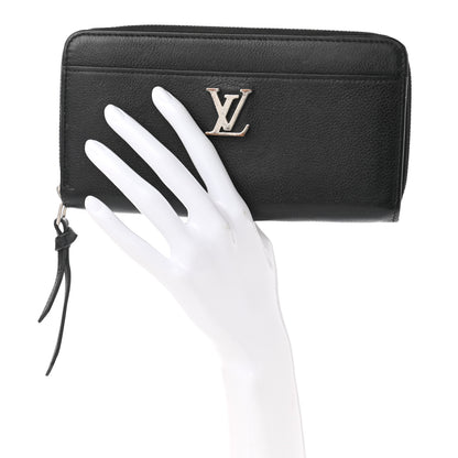Louis Vuitton Calfskin Zippy Lockme Wallet Black 2 of 8