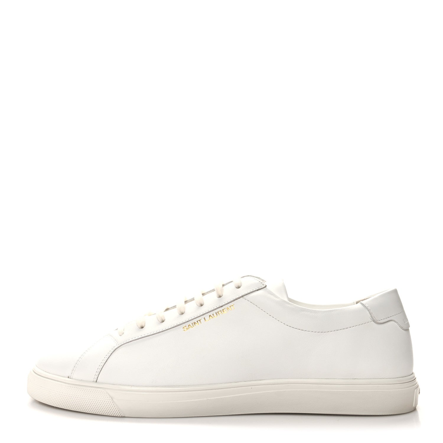 Saint Laurent Calfskin Andy Low Top Sneakers 46 Mystic White 1 of 8