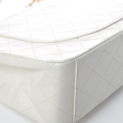 Chanel Lambskin Quilted XL Jumbo Single Flap White 14 of 18