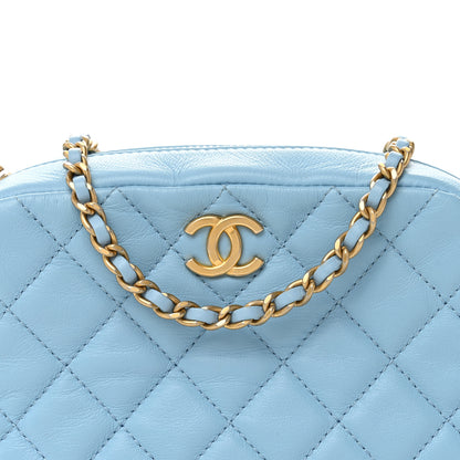 Chanel Lambskin Quilted CC Pearl Crush Camera Case Light Blue 8 of 11
