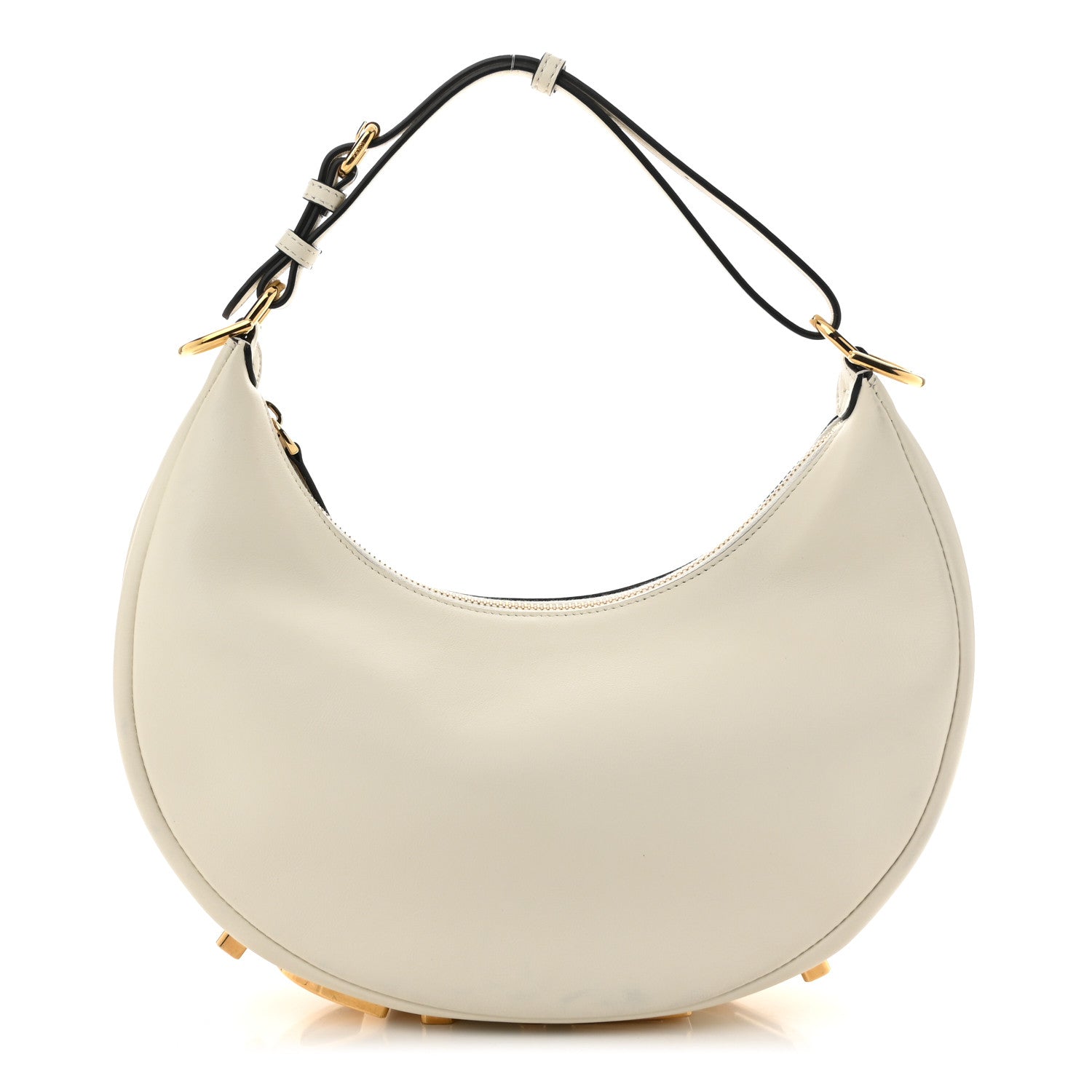 Fendi Vitello Grace Matte Small Fendigraphy Hobo Bag White Ice 1 of 11