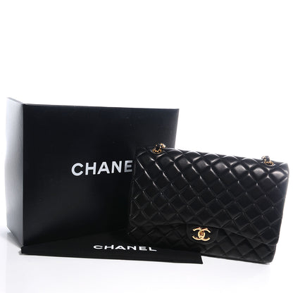 Chanel Lambskin Quilted Maxi Double Flap Black 5 of 9