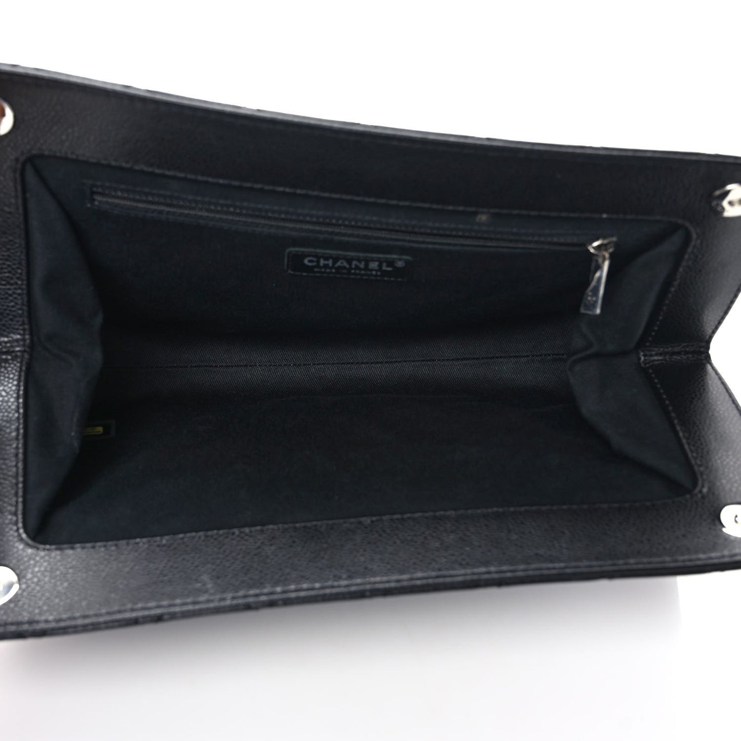 Caviar Quilted CC Large Clutch Black