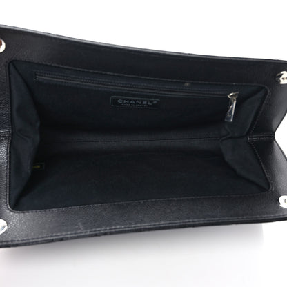Chanel Caviar Quilted CC Large Clutch Black 5 of 10