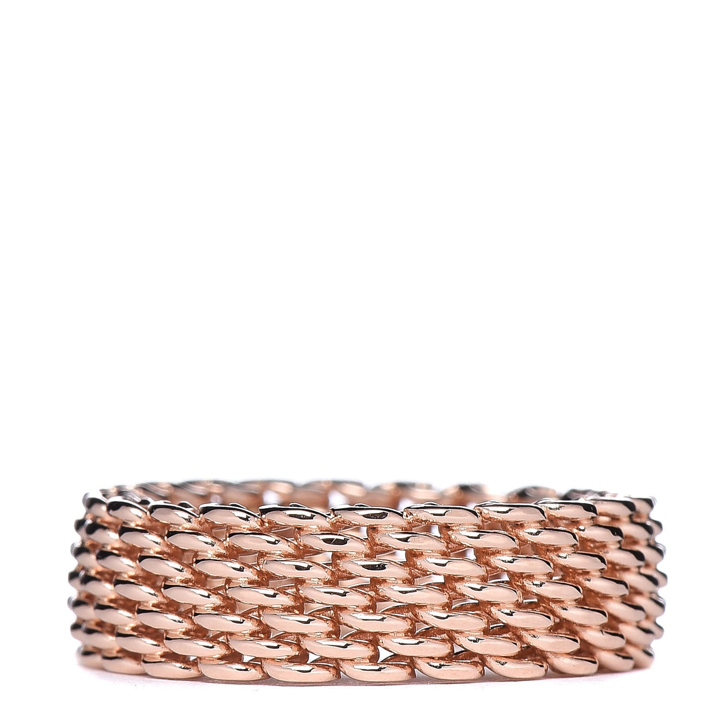 18K Rose Gold Narrow Somerset Mesh Ring 46 3.75