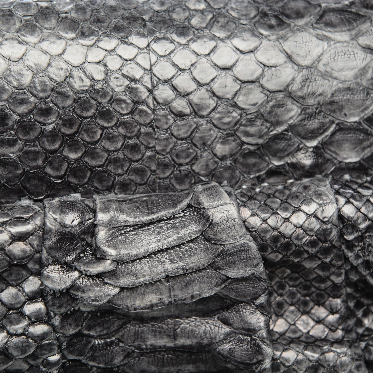 Chanel Python Chain Clutch Dark Silver 8 of 8
