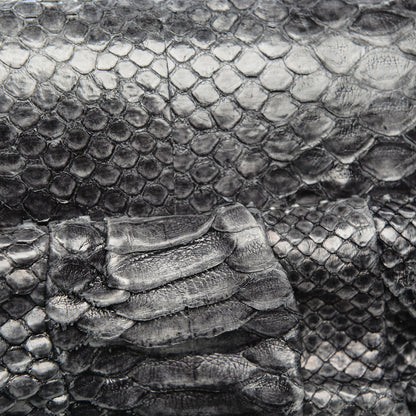 Chanel Python Chain Clutch Dark Silver 8 of 8