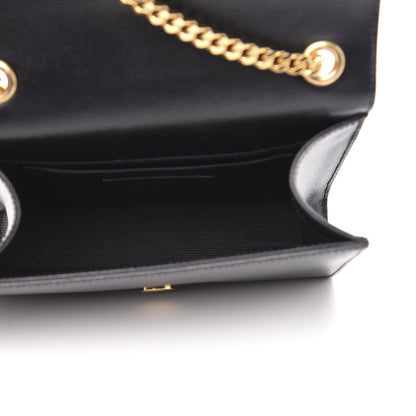 Saint Laurent Grain De Poudre Small Monogram Kate Satchel Black 5 of 9