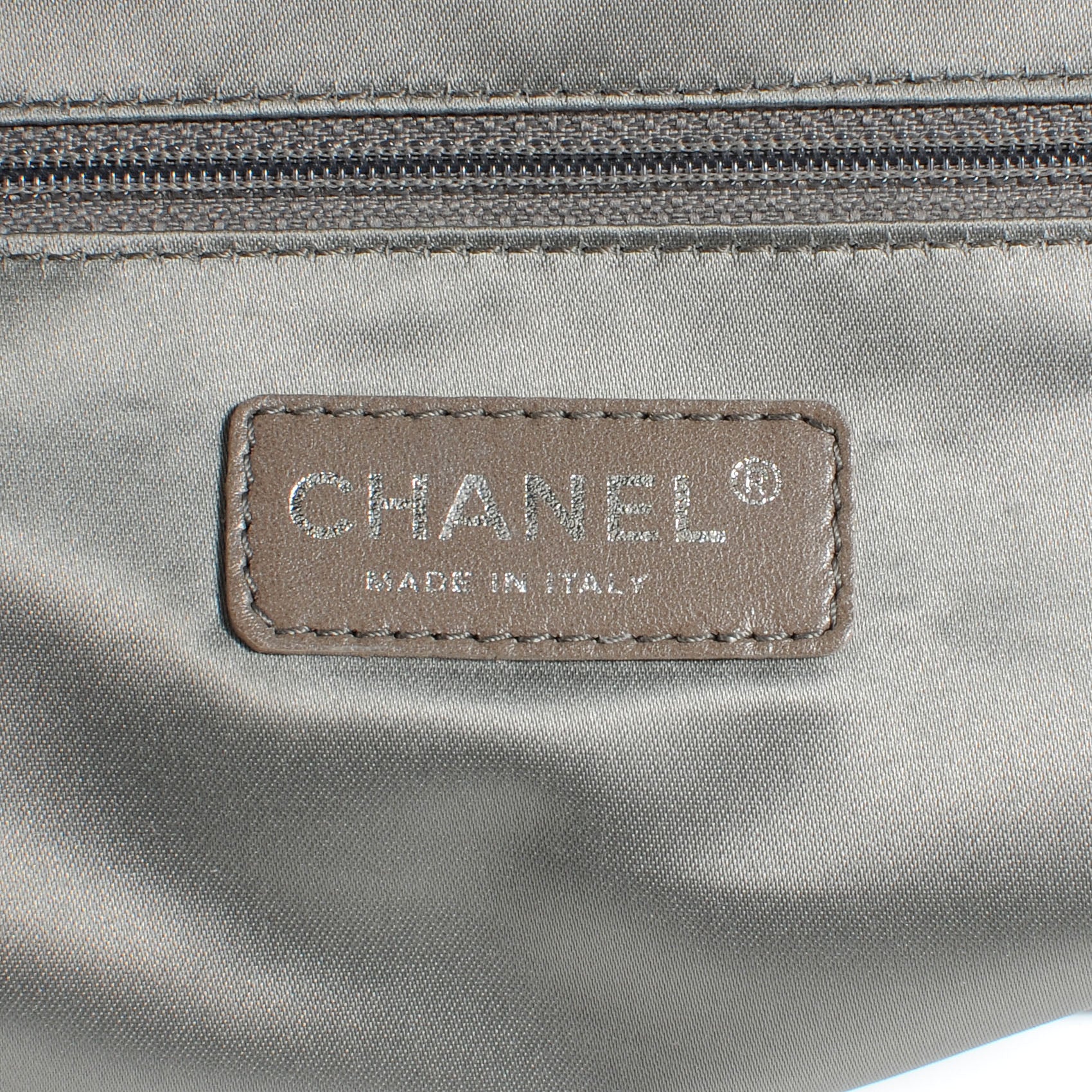 Chanel Satin Vertical Pleats Chain Fringe Evening Bag Black 6 of 7