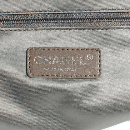Chanel Satin Vertical Pleats Chain Fringe Evening Bag Black 6 of 7