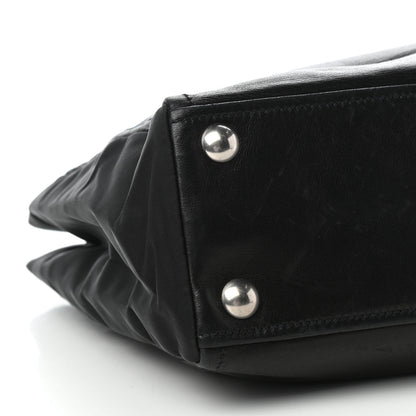 Prada Soft Calf Shopping Tote Black 7 of 9