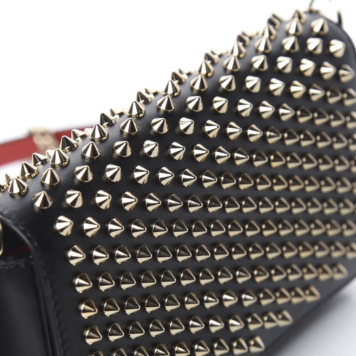 Calfskin Spiked Zoompouch Crossbody Black