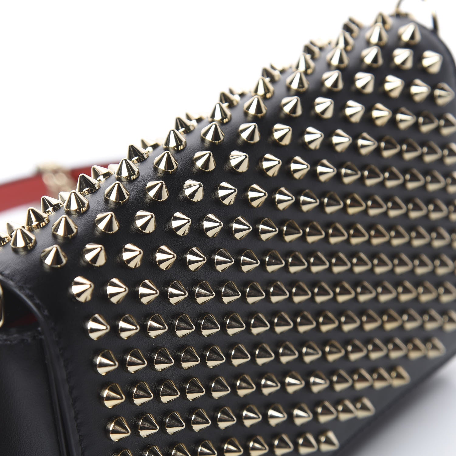 Christian Louboutin Calfskin Spiked Zoompouch Crossbody Black 10 of 12