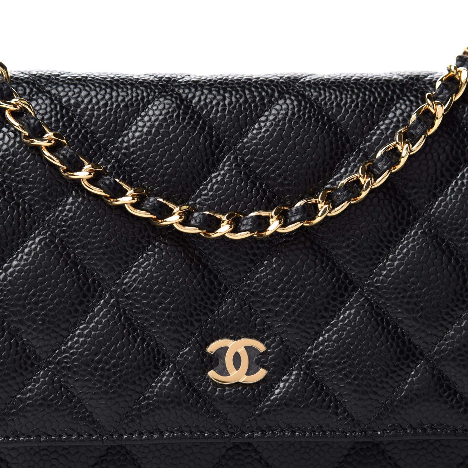 Chanel Caviar Quilted Wallet On Chain WOC Black 11 of 12