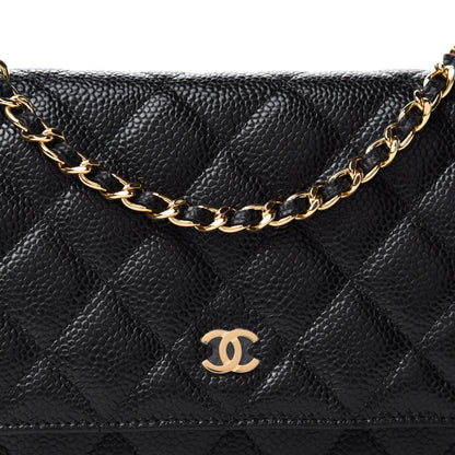 Chanel Caviar Quilted Wallet On Chain WOC Black 11 of 12