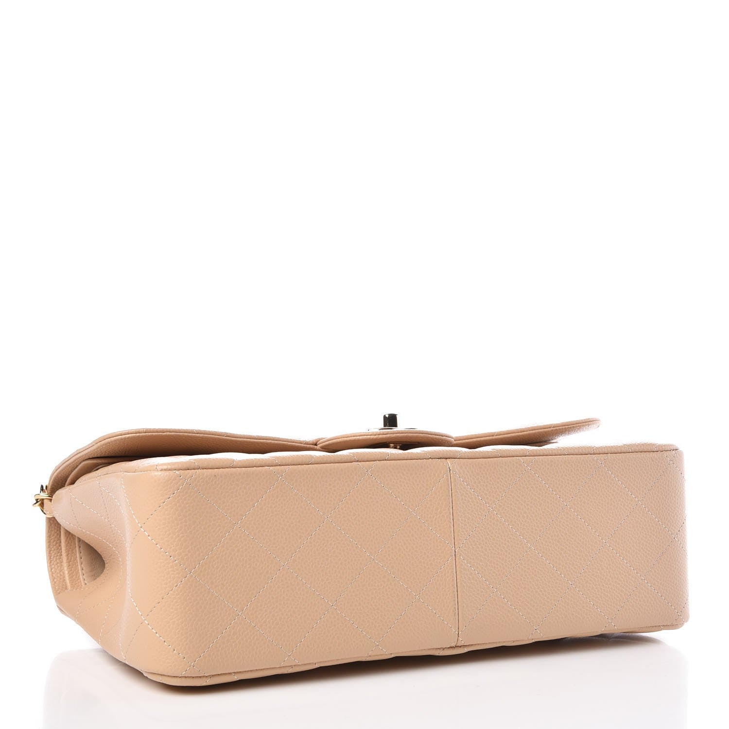 Chanel Caviar Quilted Jumbo Double Flap Beige Clair 4 of 7