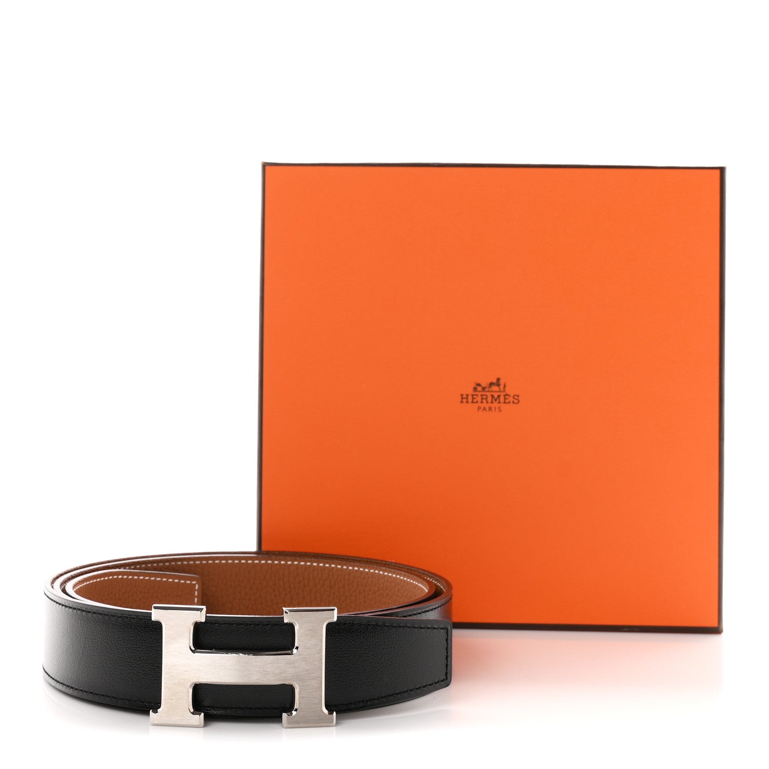 Hermes Box Togo 32mm H Belt 100 40 Black Gold 6 of 6